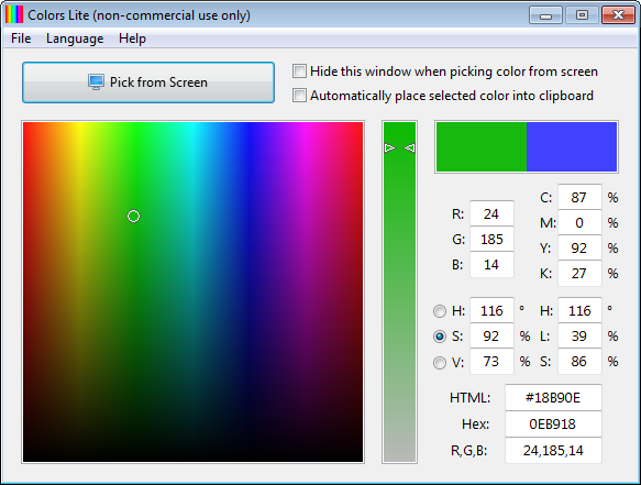 Color файлы. Цвета для программы. Программа для определения цвета на экране. Пример цвета в программе. Скриншоты - цвет.